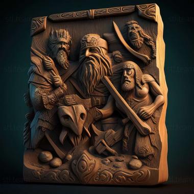 3D model Stone Age Wars game (STL)